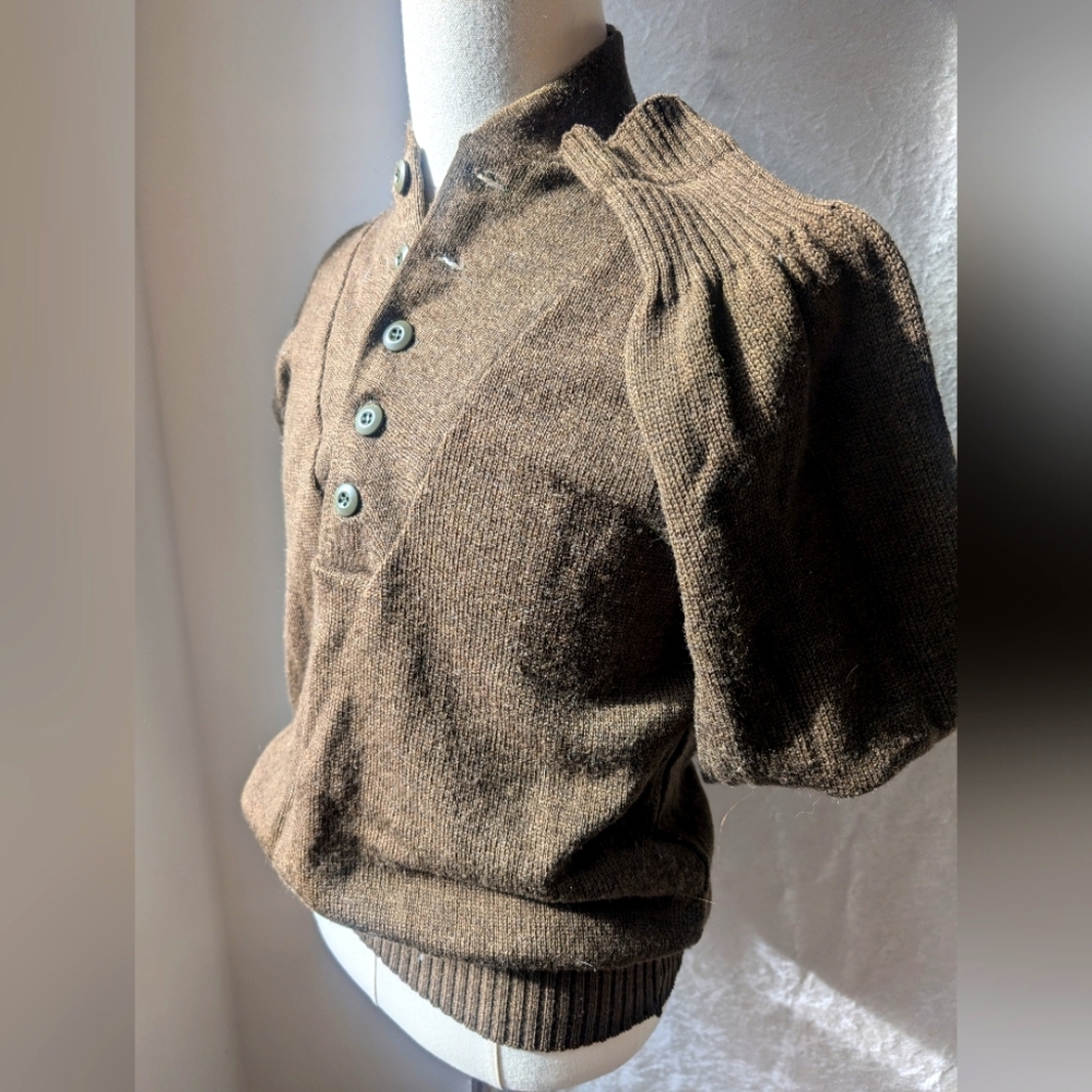 Wool Henley Mens Medium EUC